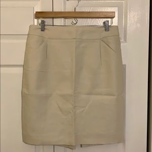 Cream Color J. Crew Pencil Skirt